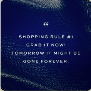 Shopping rule #1